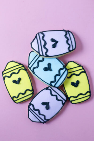 Pastel Crayon Cookie Set