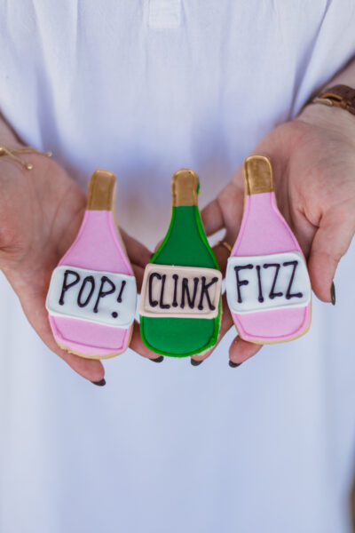 Champagne Bottle Cookie Set