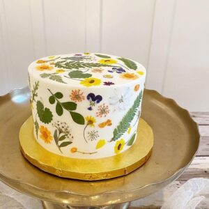 Pressed Flower Cake