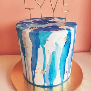 Modern Watercolor Cake