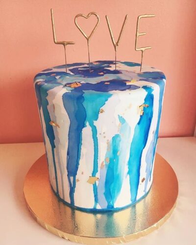 Modern Watercolor Cake